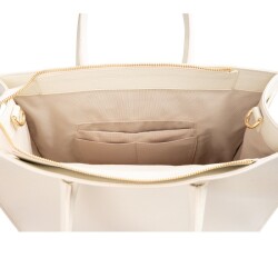 حقيبة يد نسائية من الجلد الطبيعي من جوزيني 8101 - أبيض - 5