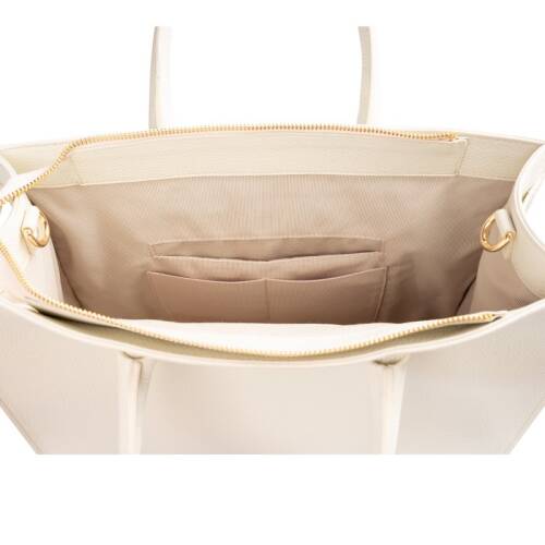 Guzini 8101 Women's Genuine Leather Handbag - White - 5