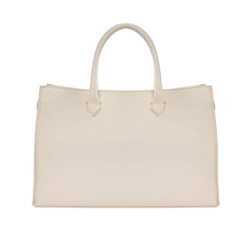 Guzini 8101 Women's Genuine Leather Handbag - White - 2
