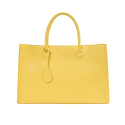 Guzini 8101 Women's Genuine Leather Handbag - Yellow - Vip Bags
