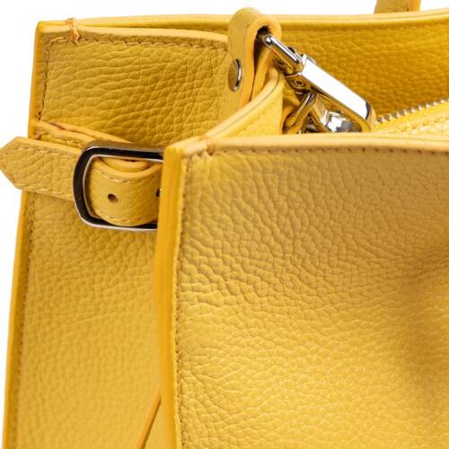 Guzini 8101 Women's Genuine Leather Handbag - Yellow - 6