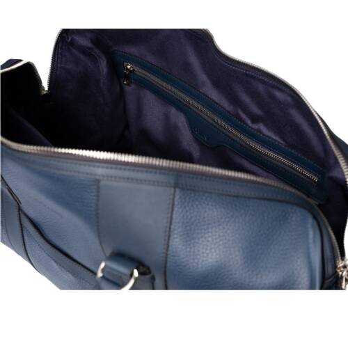 Guzini 8111 Men's Genuine Leather Handbag / Clutch - Navy Blue - 3