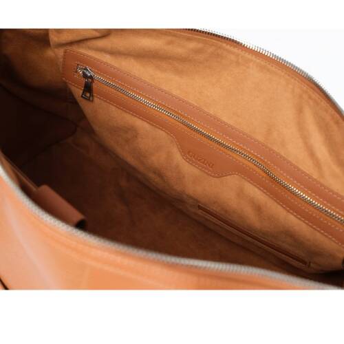 Guzini 8111 Men's Genuine Leather Handbag / Clutch - Tan - 5