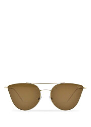 نظارات شمسية Idole فولاذية ذهبية للنساء - ملحق لكبار الشخصيات