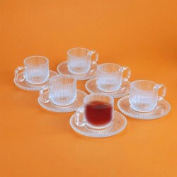 İpek Salvador 12-Piece Tea Cup Set - Transparent - Luxury Home