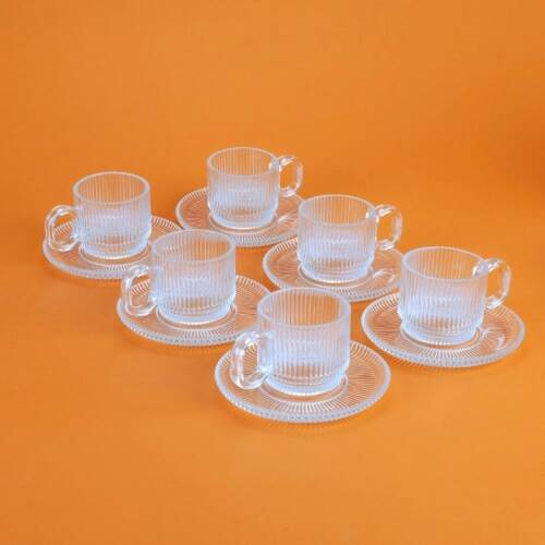 İpek Salvador 12-Piece Tea Cup Set - Transparent - 2