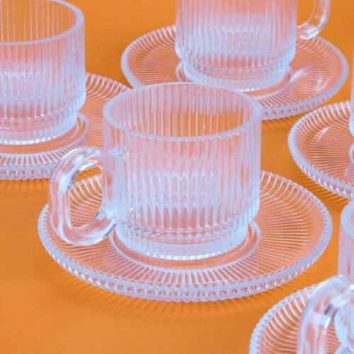 İpek Salvador 12-Piece Tea Cup Set - Transparent - 3