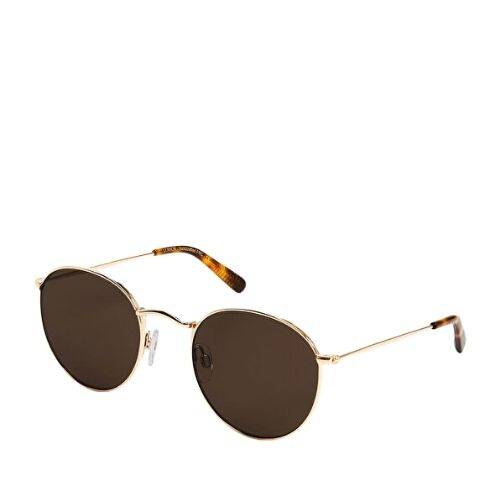 Lennon Brown Metal Unisex Sunglasses - 2