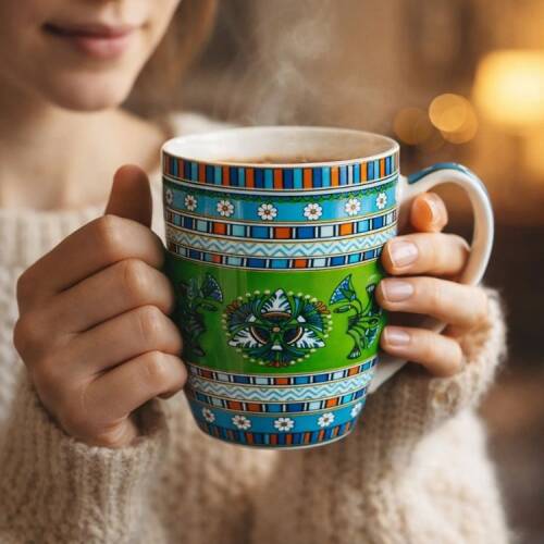 Lucky Art Callista Bone 2-Piece Mug Set - Colorful - 400 ml - 2