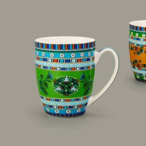 Lucky Art Callista Bone 2-Piece Mug Set - Colorful - 400 ml - 5