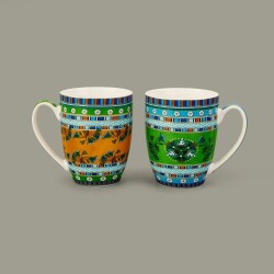 Lucky Art Callista Bone 2-Piece Mug Set - Colorful - 400 ml - 3