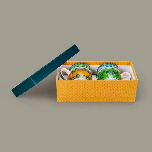 Lucky Art Callista Bone 2-Piece Mug Set - Colorful - 400 ml - 6