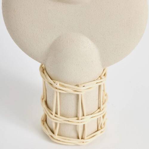 Maisonord Cylindrical Natural Woven Ceramic Vase - Beige - 28 cm - 2