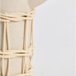 Maisonord Cylindrical Natural Woven Ceramic Vase - Beige - 28 cm - 3