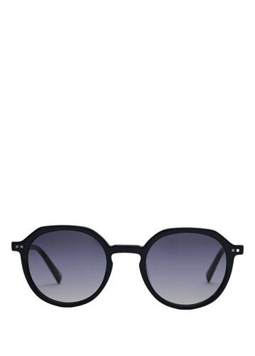 Meg Black Acetate Unisex Sunglasses - 1