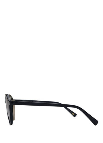 Meg Black Acetate Unisex Sunglasses - 3