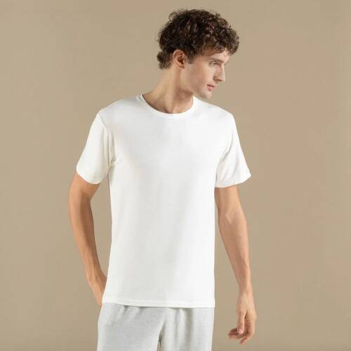 Men's Crew Neck Cotton Insenco T-Shirt Ecru - 2