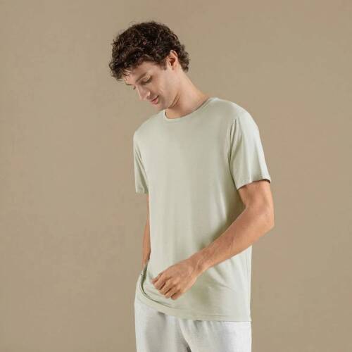 Men's Crew Neck Cotton Insenco T-Shirt Light Green - 3