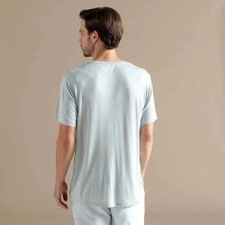 Men's Crew Neck Cotton Insenco T-Shirt Pearl Blue - 4