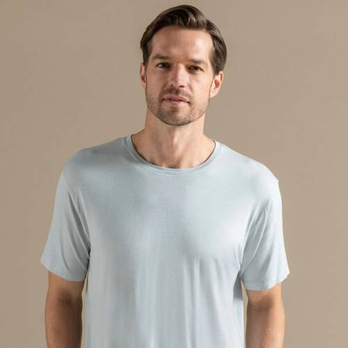 Men's Crew Neck Cotton Insenco T-Shirt Pearl Blue - 3