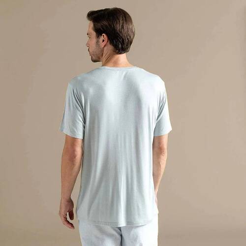 Men's Crew Neck Cotton Insenco T-Shirt Pearl Blue - 4