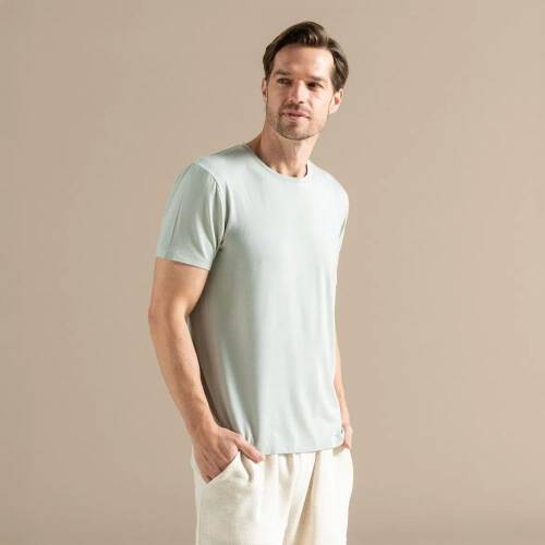 Men's Crew Neck Cotton Insenco T-Shirt Smoke Green - 2