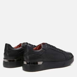 Men's Leather Black Casual Shoes - 4