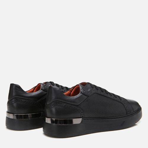 Men's Leather Black Casual Shoes - 4