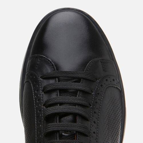 Men's Leather Black Casual Shoes - 6