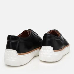 Men's Leather Black Lightweight Casual Shoes - 5