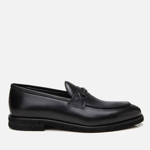 Men's Leather Black Lightweight Sole Classic Loafer - 1