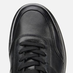 Men's Leather Black Soft Textured Casual Shoes - 5