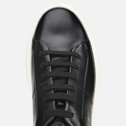 Men's Leather Black Soft Textured Casual Shoes - 5
