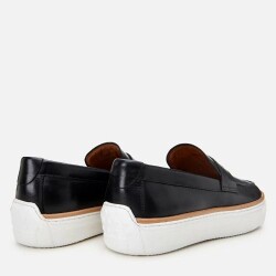 Men's Leather Black Ultra Lightweight Sole Stylish Everyday Loafer - 6