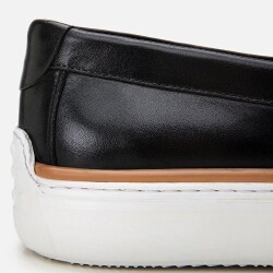 Men's Leather Black Ultra Lightweight Sole Stylish Everyday Loafer - 4