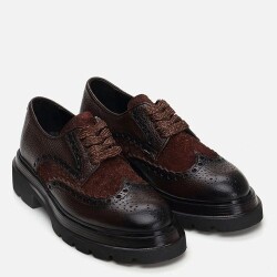 Men's Leather Brown Casual Shoes - 2