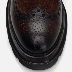 Men's Leather Brown Casual Shoes - 3