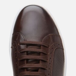 Men's Leather Brown Casual Shoes - 6