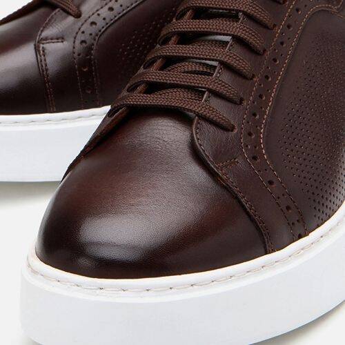 Men's Leather Brown Casual Shoes - 3