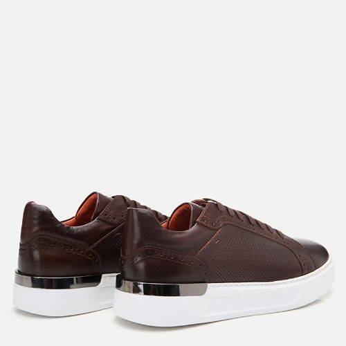 Men's Leather Brown Casual Shoes - 4