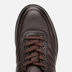 Men's Leather Brown Comfortable Casual Shoes - 5
