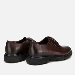 Men's Leather Brown Lace-up Casual Shoes - 4