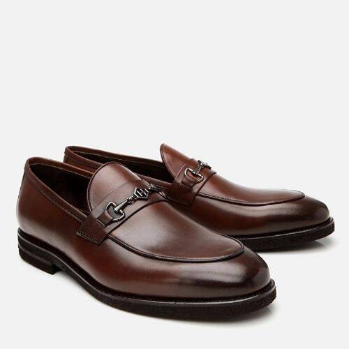 Men's Leather Brown Lightweight Sole Classic Loafer - 2