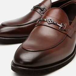 Men's Leather Brown Lightweight Sole Classic Loafer - 3