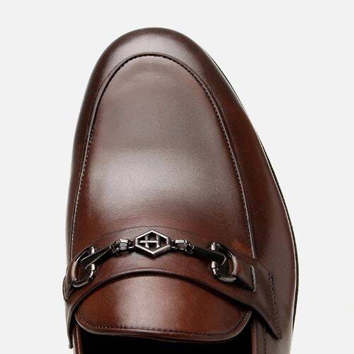 Men's Leather Brown Lightweight Sole Classic Loafer - 4
