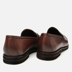 Men's Leather Brown Lightweight Sole Classic Loafer - 5
