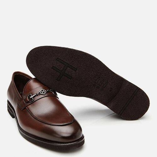 Men's Leather Brown Lightweight Sole Classic Loafer - 6