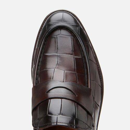 Men's Leather Brown Lightweight Sole Classic Loafer - 5