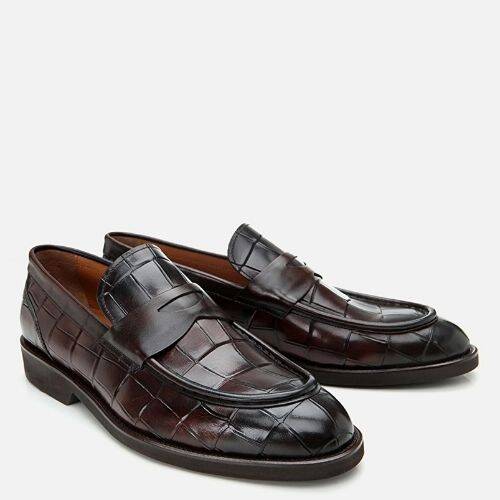 Men's Leather Brown Lightweight Sole Classic Loafer - 2