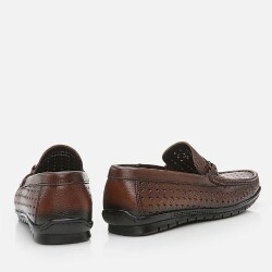 Men's Leather Brown Loafer - 3